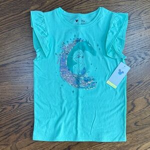 Jumping Beans Turquoise T-Shirt with Glitter Elsa Print